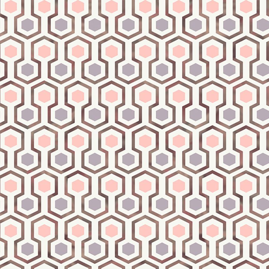 Vliesová tapeta geometrický vzor farebných hexagónov GV24291, Good Vibes, Decoprint