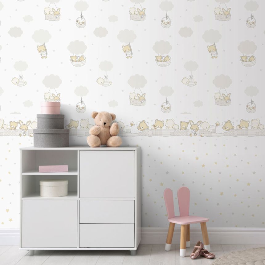 Detská samolepiaca bordúra so zvieratkami 471-2, Pippo, ICH Wallcoverings