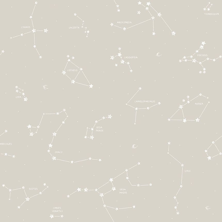 Béžová papierová tapeta na stenu Súhvezdie 3361-4, Oh lala, ICH Wallcoverings