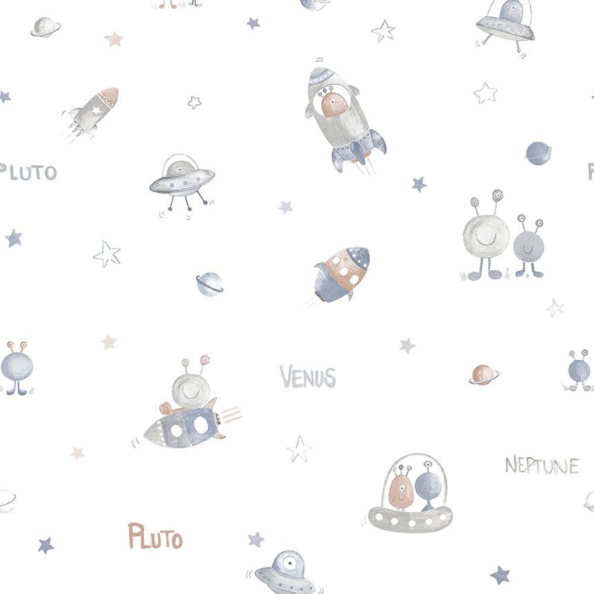 Papierová detská tapeta na stenu Vesmír 3355-2, Oh lala, ICH Wallcoverings
