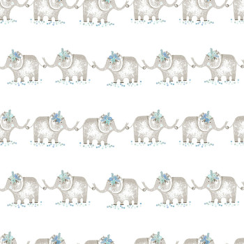 Papierová detská tapeta so sloníkmi 3351-2, Oh lala, ICH Wallcoverings