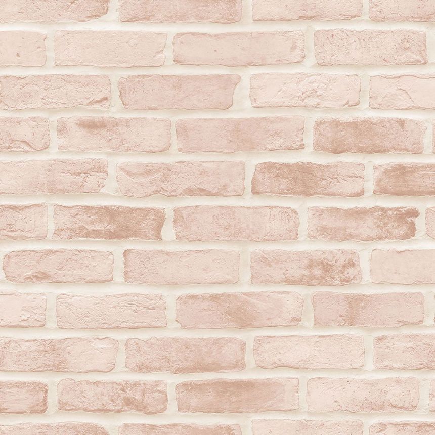 Vliesová tapeta na stenu, ružové tehly, tehlová stena 139166, Paradise, Esta Home