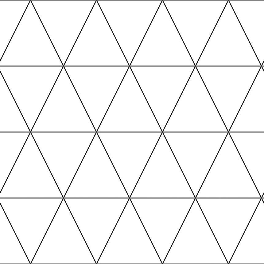 Vliesová tapeta geometrický vzor- čierne obrysy trojuholníkov 347683, Precious, Origin