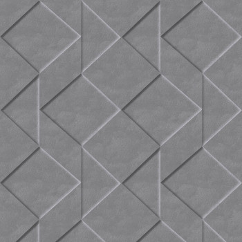 Vliesová sivá 3D tapeta geometrické vzory M41409, Loft, Ugépa
