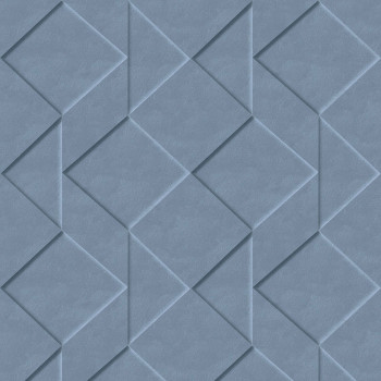 Vliesová modrá 3D tapeta geometrické vzory M41401, Loft, Ugépa