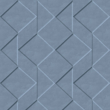 Vliesová modrá 3D tapeta geometrické vzory M41401, Loft, Ugépa