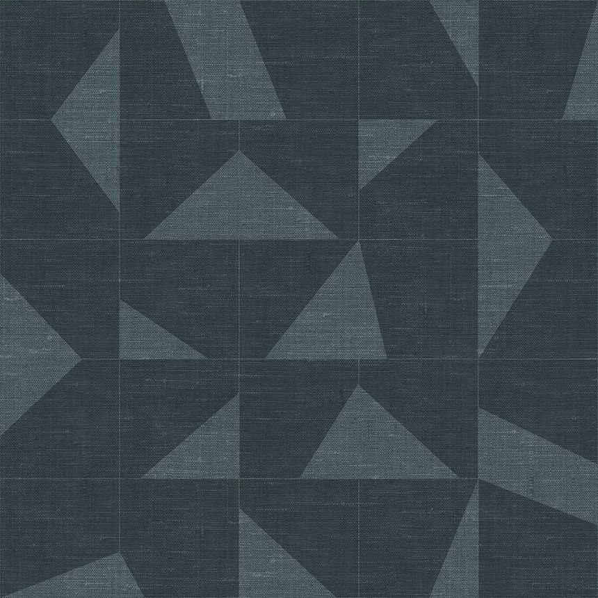 Vliesová modrá tapeta geometrický vzor s látkovou textúrou 347756, Natural Fabrics, Origin