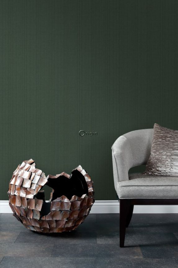 Vliesová tapeta na stenu imitácia zelenej tkanej látky 347626, Natural Fabrics, Origin