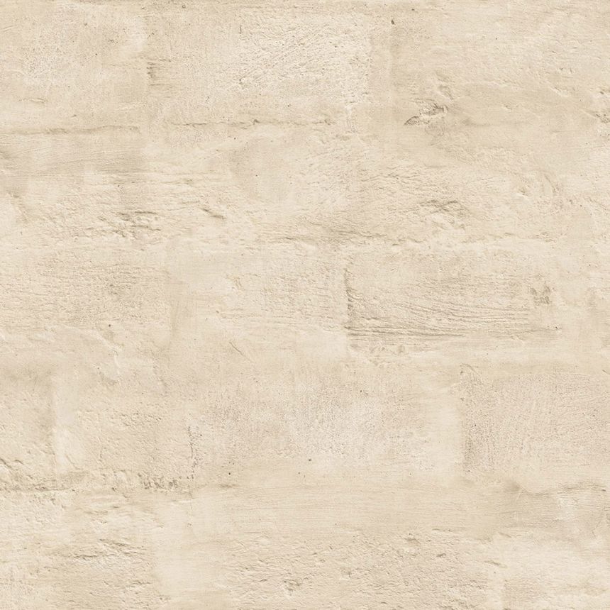 Vliesová béžová umývateľná tapeta na stenu tehly, tehlová stena  - M53007, Loft, Ugépa