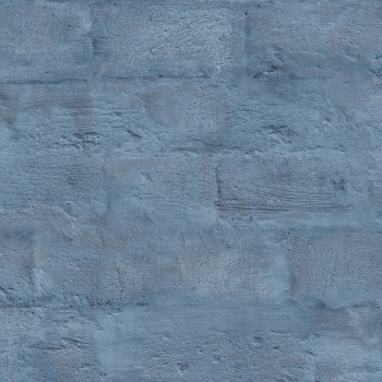 Vliesová modrá umývateľná tapeta na stenu tehly, tehlová stena  - M53001, Loft, Ugépa