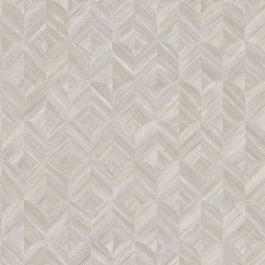 Béžovo-sivá tapeta s geometrickým vzorom MU3204 Muse, Grandeco