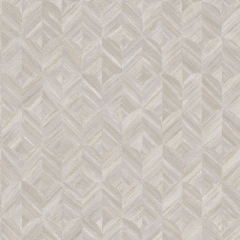 Béžovo-sivá tapeta s geometrickým vzorom MU3204 Muse, Grandeco