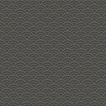 Čierno-zlatá vliesová tapeta na stenu, oblúkový vzor 6506-4, Batabasta, ICH Wallcoverings