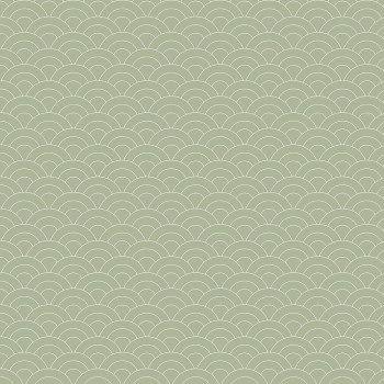 Zelená vliesová tapeta na stenu, oblúkový vzor 6506-3, Batabasta, ICH Wallcoverings