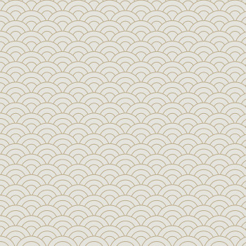 Béžovo-zlatá vliesová tapeta na stenu, oblúkový vzor 6506-2, Batabasta, ICH Wallcoverings