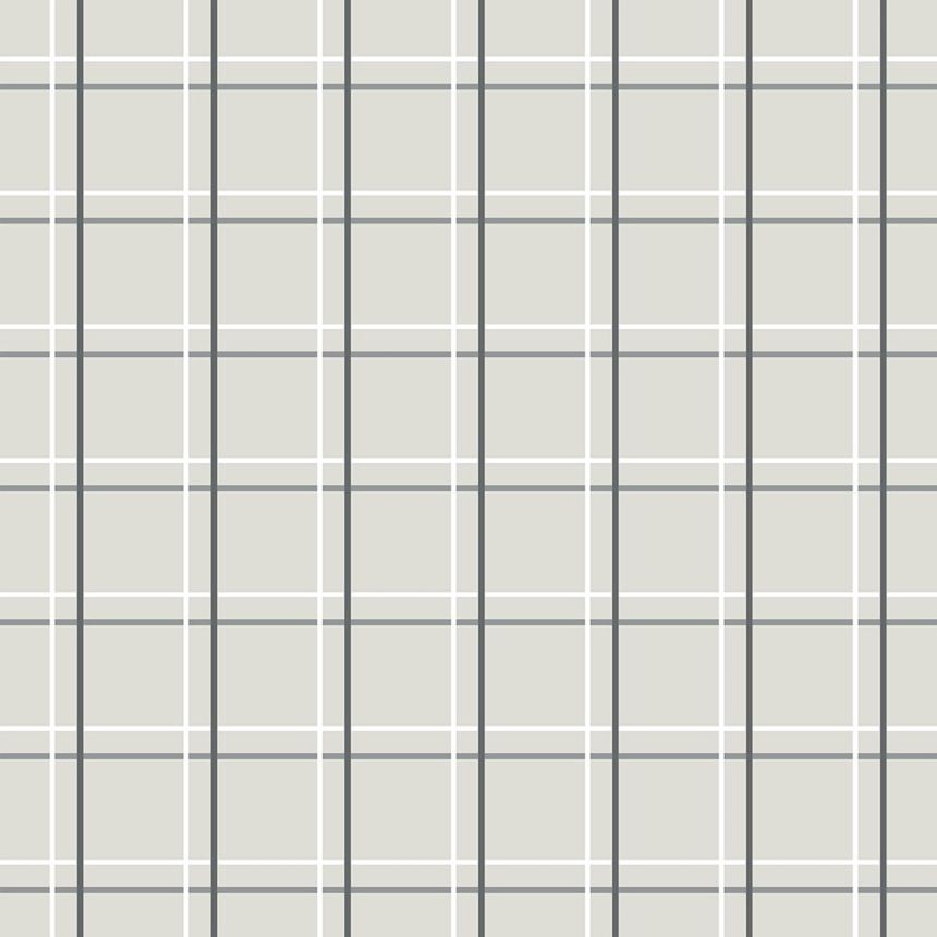Sivá vliesová tapeta s geometrickým vzorom 6505-2, Batabasta, ICH Wallcoverings