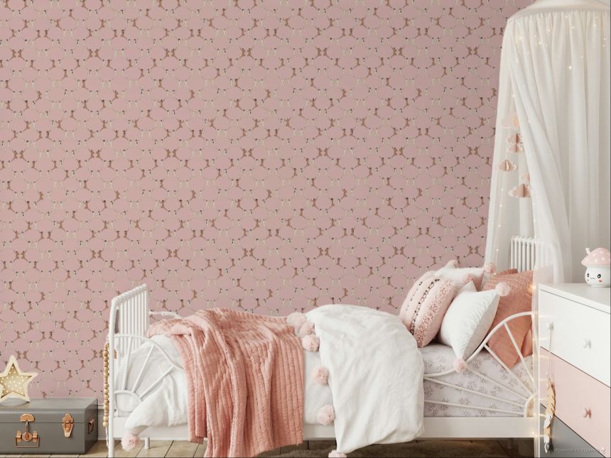 Moderná, ružová vliesová tapeta na stenu 6500-4, Batabasta, ICH Wallcoverings