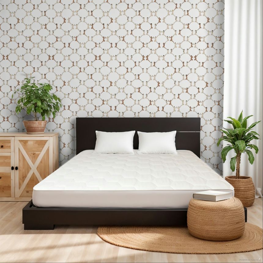 Moderná, krémová vliesová tapeta na stenu 6500-2, Batabasta, ICH Wallcoverings