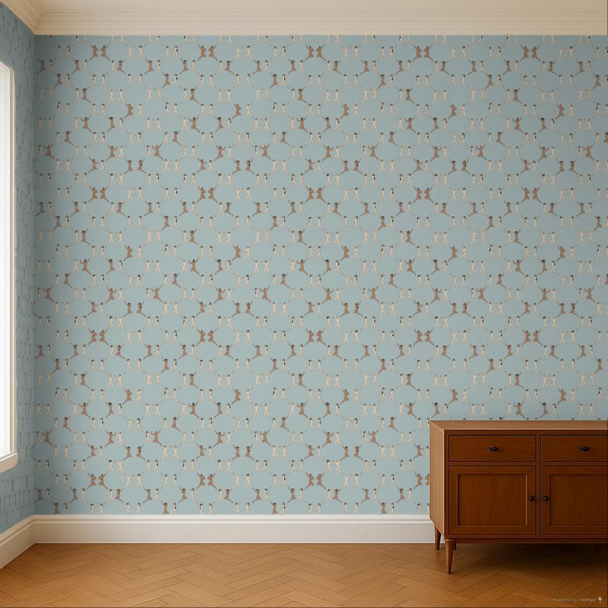 Moderná, modrá vliesová tapeta na stenu 6500-1, Batabasta, ICH Wallcoverings