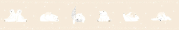Béžová detská samolepiaca bordúra, medvedíky, hviezdičky 7503-2, Noa, ICH Wallcoverings