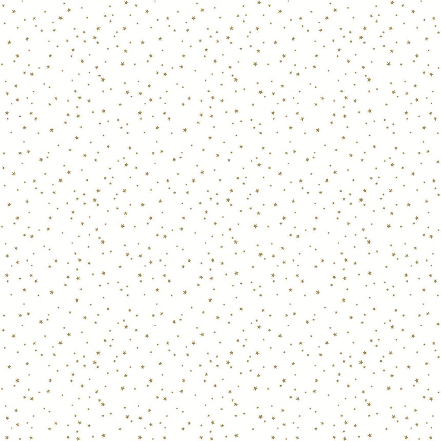 Biela vliesová detská tapeta so zlatými hviezdičkami 7005-2, Noa, ICH Wallcoverings