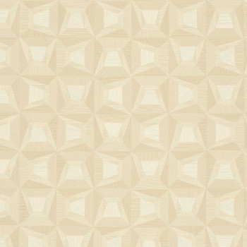 Béžová vliesová tapeta s geometrickým vzorom 31903, Textilia, Limonta