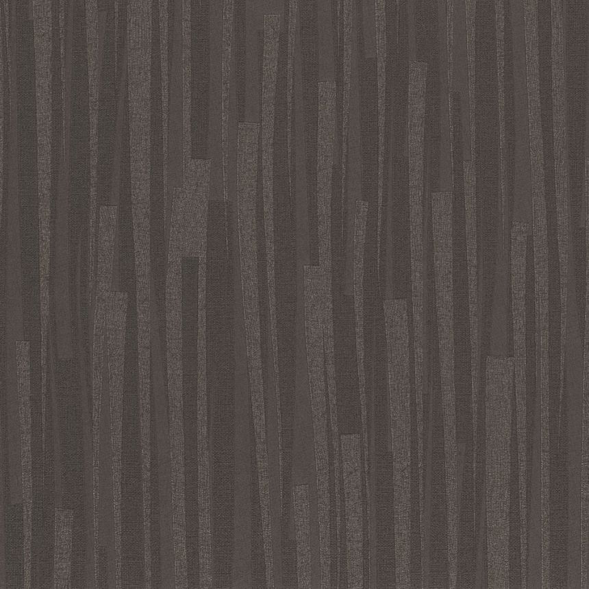 Hnedá vliesová pruhovaná tapeta na stenu s vinylovým povrchom 32112, Textilia, Limonta