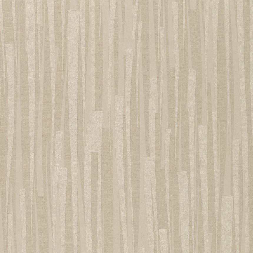 Béžová vliesová pruhovaná tapeta na stenu s vinylovým povrchom 32104, Textilia, Limonta