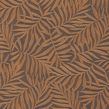 Hnedá vliesová tapeta na stenu s vinylovým povrchom, Listy 31811, Textilia, Limonta