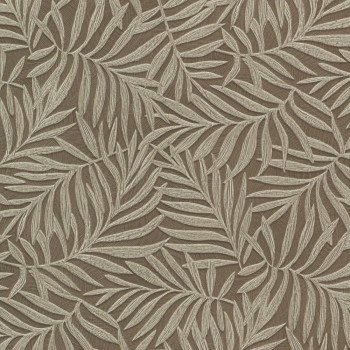 Hnedá vliesová tapeta na stenu s vinylovým povrchom, Listy 31807, Textilia, Limonta