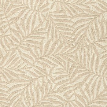 Béžová vliesová tapeta na stenu s vinylovým povrchom, Listy 31804, Textilia, Limonta
