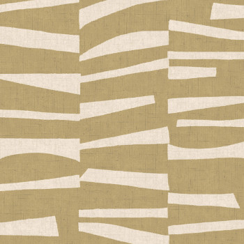 Okrová tapeta s geometrickým retro vzorom 318024, Twist, Eijffinger