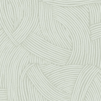 Sivozelená tapeta na stenu s grafickým etno vzorom 318014, Twist, Eijffinger