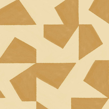 Okrová tapeta s geometrickým retro vzorom 318040, Twist, Eijffinger