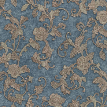 Luxusná sivo-modrá vliesová tapeta ornamenty M31939, Magnifica Murella, Zambaiti Parati
