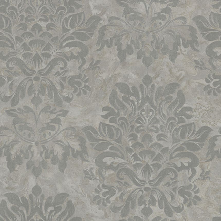 Luxusná šedo-stříbrná vliesová tapeta ornamenty M13013, Murella Italia, Zambaiti Parati