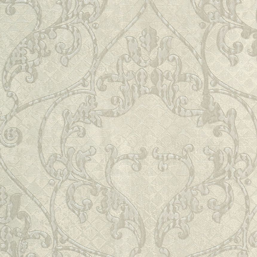 Béžová vliesová tapeta, Zámocký vzor, Ornamenty 28507, Kaleido, Limonta