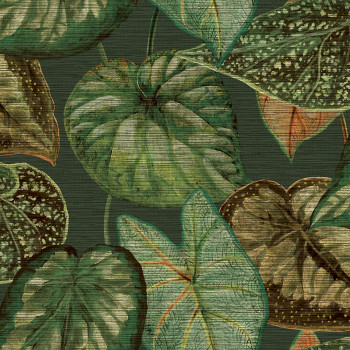 Štruktúrovaná vliesová tapeta zelené listy TA25054 Tahiti, Decoprint