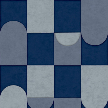 Vliesová modrá tapeta geometrický vzor, AF24552, Affinity, Decoprint
