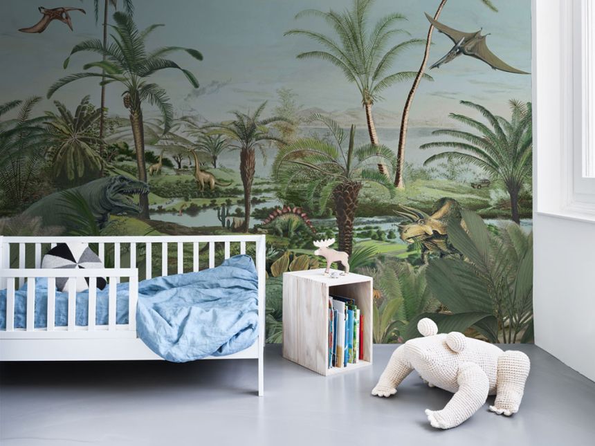 Luxusná vliesová detská fototapeta Dinosaury 300437DG, 300 x 280cm, Doodleedo, BN Walls