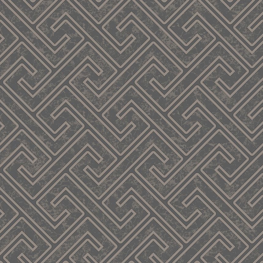 Hnedá vliesová tapeta geometrický vzor, M54909, Adéle, Ugépa