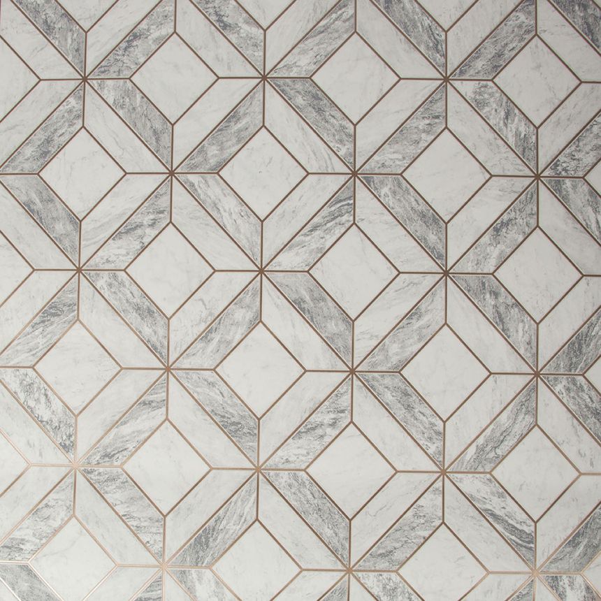 Sivá vliesová tapeta geometrický vzor 103856, Vavex 2024