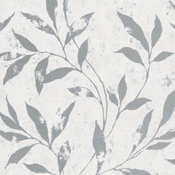Bielo-sivá vliesová kvetinová tapeta A48301, Vavex 2024