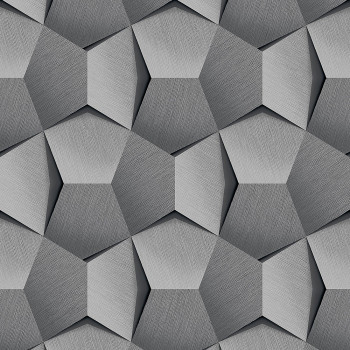 Sivá vliesová 3D tapeta geometrický vzor A54601, Vavex 2024