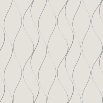 Sivá vliesová tapeta so striebornými vlnkami Y6201401, Dazzling Dimensions 2, York