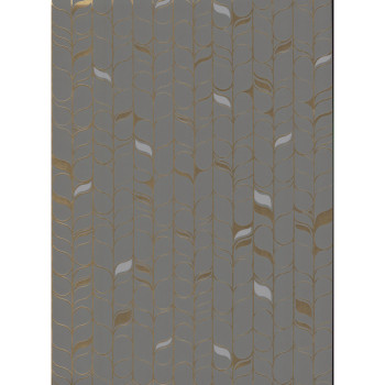 Sivozlatá vliesová tapeta na stenu, listy OS4203, Modern Nature II, York