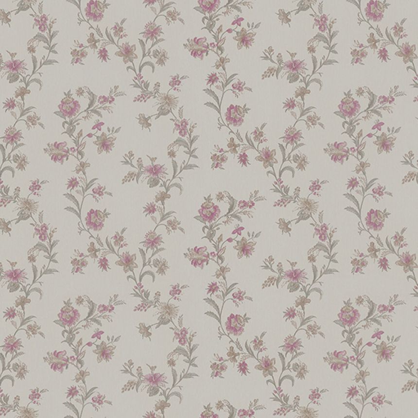Béžová vliesová kvetinová tapeta, Z66853, Satin Flowers, Zambaiti Parati