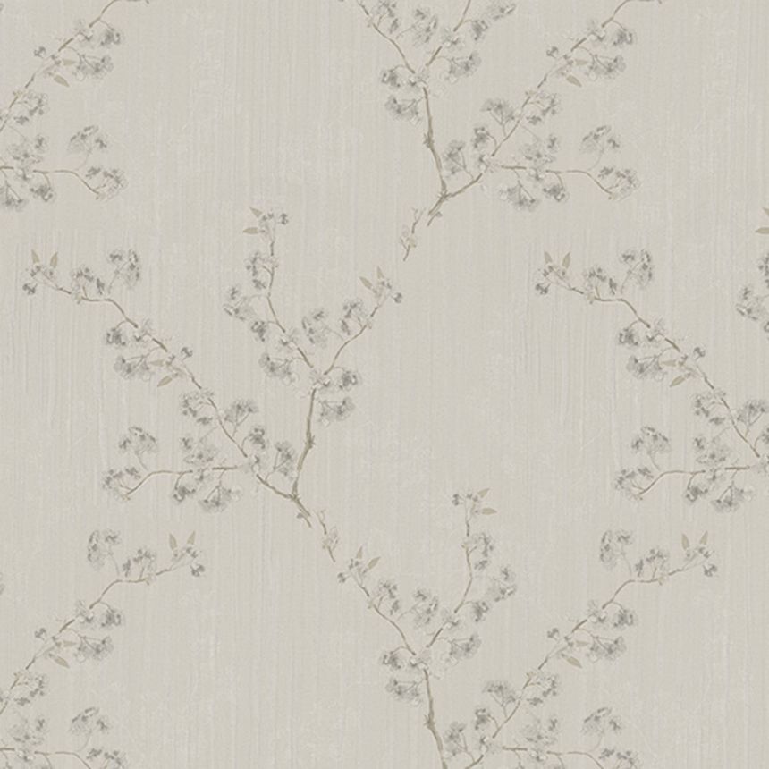 Béžová vliesová kvetinová tapeta, Z66832, Satin Flowers, Zambaiti Parati