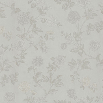 Biela vliesová kvetinová tapeta, Z66805, Satin Flowers, Zambaiti Parati