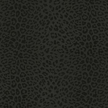 Čierna vliesová tapeta s vinylovým povrchom imitácia gepardí kožušiny Z80042 Philipp Plein, Zambaiti Parati